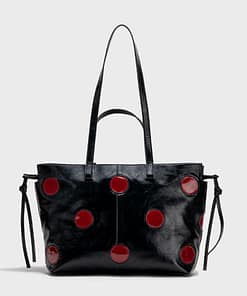 Túi Rủ Tote màu Polkadot Black Cherry Pattent