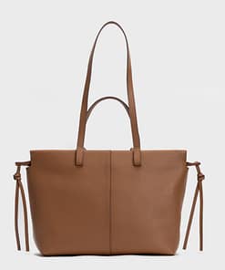 Túi Rủ Tote màu Camelbrown Grain