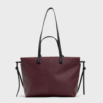 Túi Rủ Tote màu Burgundy Mix Black