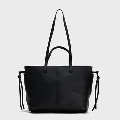 Túi Rủ Tote màu Black Soft Grain